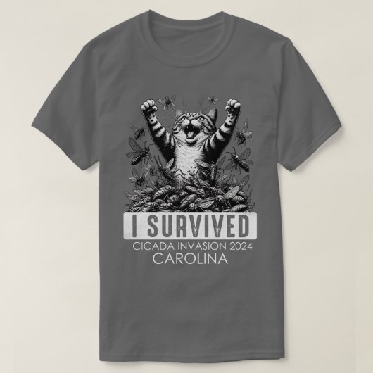 T-shirt J'Ai Survécu À L'Invasion Canadienne 2024 En Polog (Design devant)