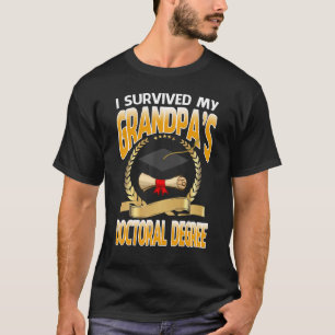 T-shirt J'ai survécu à l'obtention d'un diplôme de doctora