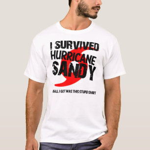T-shirt j'ai survécu à l'ouragan arénacé et tout que j'ai