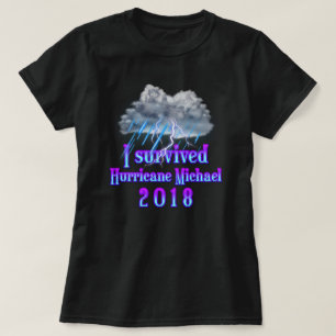 T-shirt J'ai survécu à l'ouragan Michael pluie