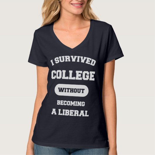 T-shirt J'ai survécu à l'université sans devenir un (Devant)