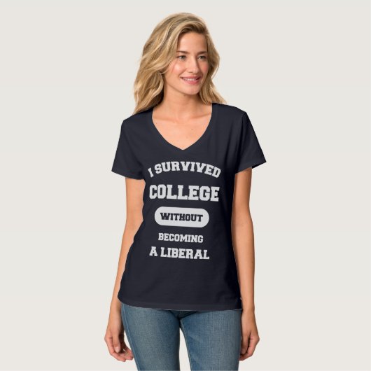 T-shirt J'ai survécu à l'université sans devenir un (Devant entier)