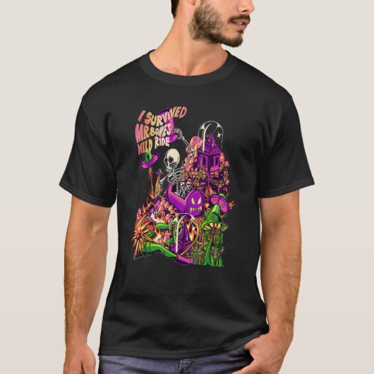 T-shirt J'ai survécu à M. Bones sauvage Rollercoaster Hall (Devant)
