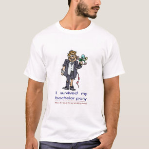 T-shirt J'ai survécu à ma fête de célibataire