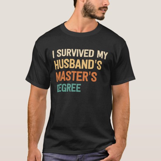 T-shirt j'ai survécu à mes maris masters graduation g (Devant)
