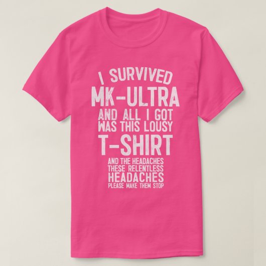 T-shirt J'ai survécu à MKUltra (Design devant)