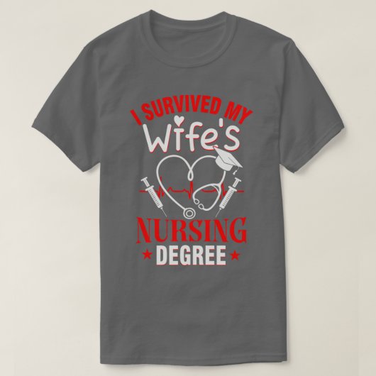 T-shirt J'Ai Survécu À Mon Diplôme D'Infirmière Wifex27s N (Design devant)