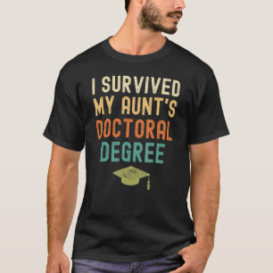 T-shirt J'ai survécu à mon doctorat Diplôme de doctorat Vi