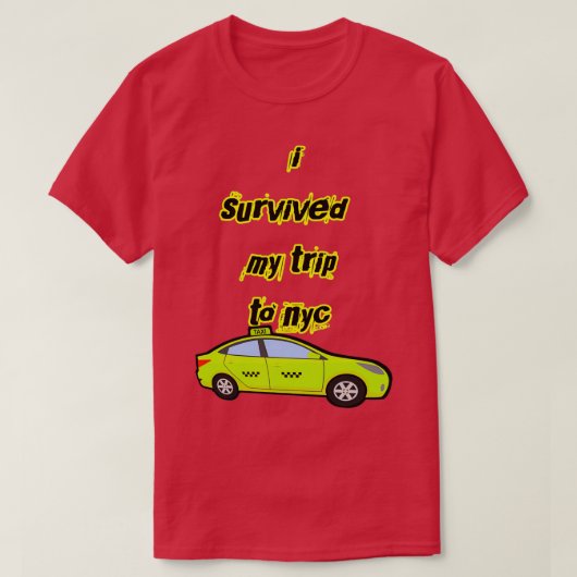 T-shirt j'ai survécu à mon voyage à nyc (Design devant)