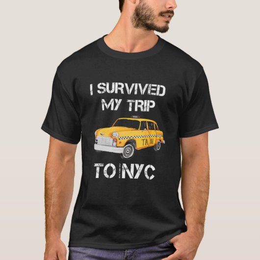 T-shirt J'Ai Survécu À Mon Voyage À NYC Funny (Devant)