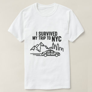 T-shirt J'ai survécu à mon voyage à NYC Minimaliste Taxi &