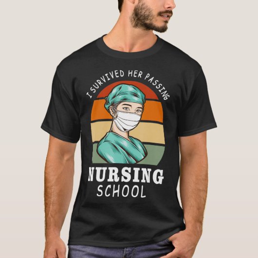 T-shirt J'Ai Survécu À Son Passage De L'École De Soins Inf (Devant)