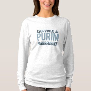 T-shirt J'ai survécu à un farbrengen de purim