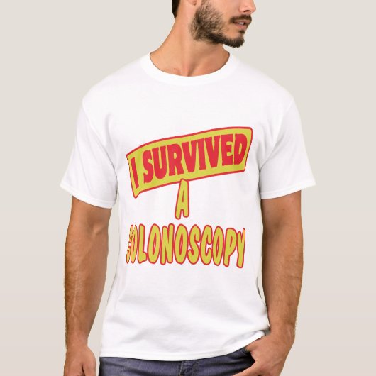 T-SHIRT J'AI SURVÉCU À UNE COLONOSCOPIE (Devant)