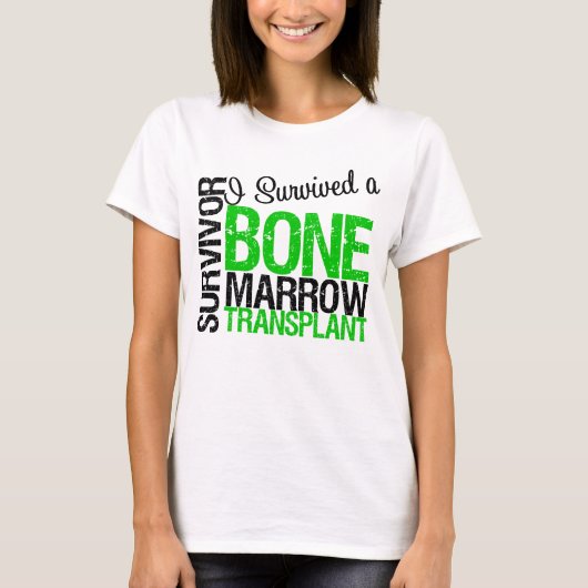 T-shirt J'ai survécu à une greffe de moelle (Devant)