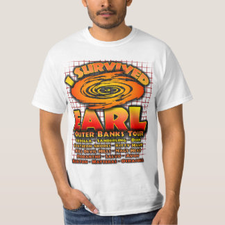 T-shirt J'ai survécu au comte d'ouragan - visite externe