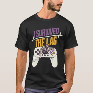 T-shirt J'ai Survécu au Lag – Squelette de Joueur Drôle Co