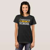 T-shirt J'ai survécu au lycée (Devant entier)