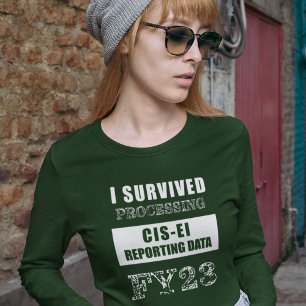 T-shirt J'ai survécu au traitement des données de reportin