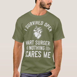 T-shirt J'ai survécu Chirurgie de coeur ouvert Chirurgie 