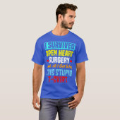 T-shirt J'ai survécu Chirurgie Open Heart Funny Bypass Coe (Devant entier)