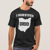 T-shirt J'ai survécu Mème Ohio Distressed Design (Devant)