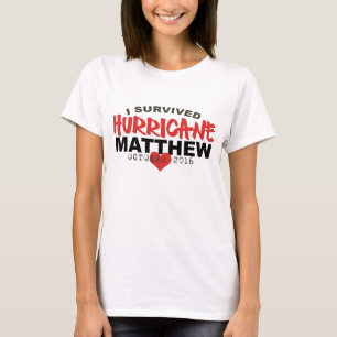 T-shirt J'ai survécu ouragan Matthew en octobre 2016