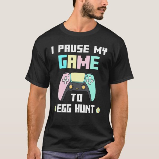 T-shirt J'Ai Suspendu Mon Jeu À La Chasse Aux Oeufs Garçon (Devant)