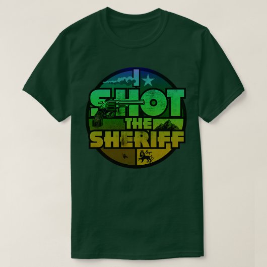 T-shirt J'Ai Tiré Sur Le Sheriff Ras Slang (Design devant)