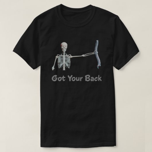 T-shirt J'Ai Ton Squelette Dos Qui Tient La Spine (Design devant)