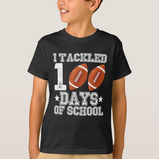 T-shirt J'ai traité 100 jours de football scolaire (Devant)