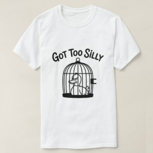 T-shirt J'ai trop de canard désobéi dans l'Humour en cage