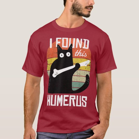 T-shirt J'Ai Trouvé Ce Chat Humerus Chats Pun Humoristique (Devant)