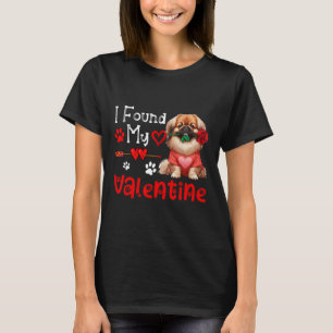 T-shirt J'ai trouvé mon Pékinois de la Saint-Valentin avec