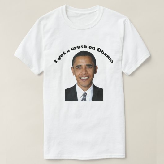 T-shirt J'Ai Un Crush Sur Obama Girl (Design devant)