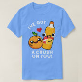 T-shirt J'Ai Un Crush Sur Vous Drôle Orange Pun 1 (Design devant)