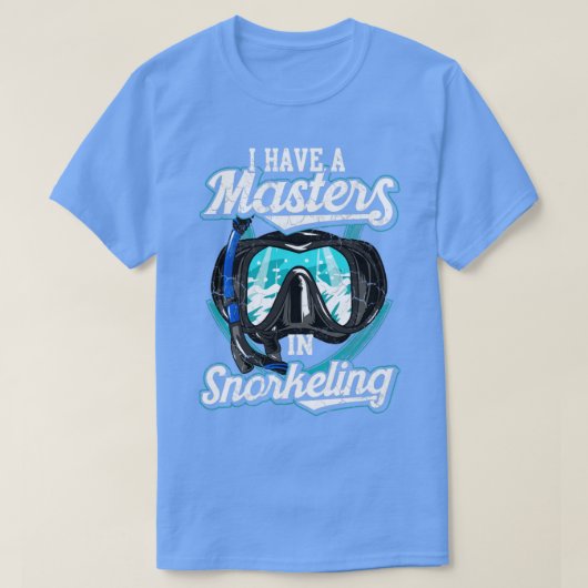 T-shirt J'Ai Un Maître En Snorkeling Snorkel Plongée (Design devant)