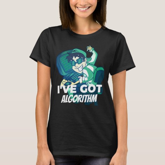T-shirt J'ai un moteur Cool d'algorithme (Devant)