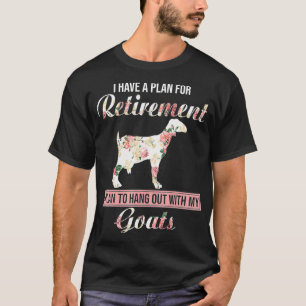 T-shirt J'Ai Un Plan Pour La Retraite Florale Goat Lover