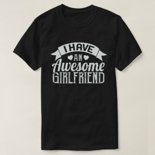 T-shirt J'Ai Une Awesome Petite Amie Mignonne Saint Valent
