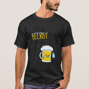 T-shirt J'Ai Une Beerby Dans Mon Ventre Jour De La Bière H