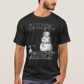 T-shirt J'ai une fonte, Snowman (Devant)