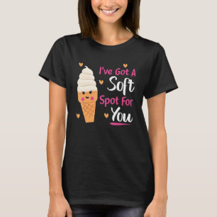 T-shirt J'ai une tache douce pour vous crème glacée douce 