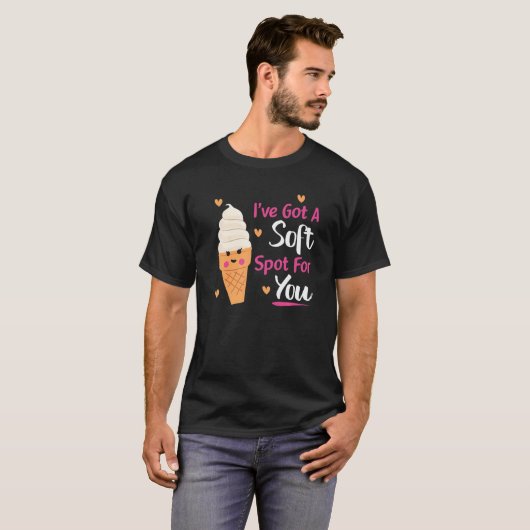 T-shirt J'ai une tache douce pour vous crème glacée douce  (Devant entier)