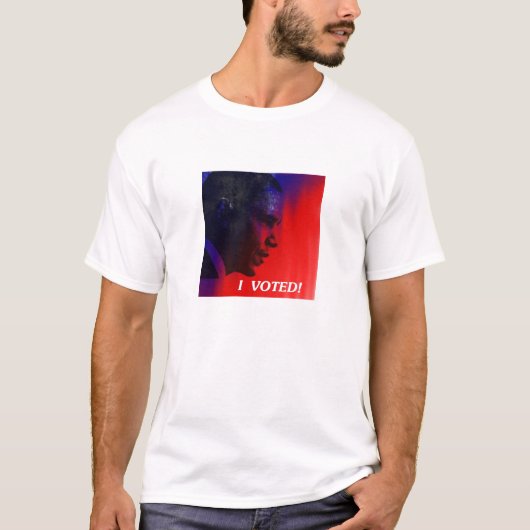 T-shirt J'ai voté -- Obama (Devant)