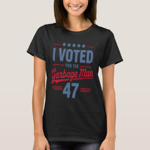 T-shirt J'ai voté pour l'éboueur 47 poubelles drôles pour