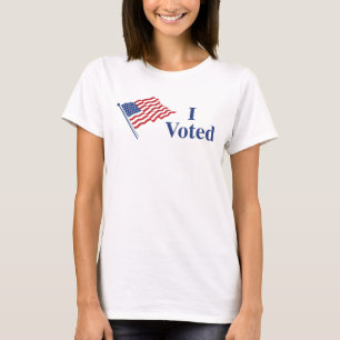 T-shirt J'ai voté Sticker Tee féminin