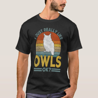T-shirt J'Ai Vraiment L'Air De Owl Funny Owl Retro