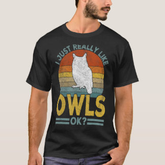 T-shirt J'Ai Vraiment L'Air De Owl Funny Owl Retro
