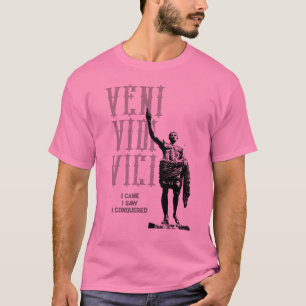 T-shirt J'Ai Vu J'Ai Conquis Veni Vidi Vici Mens Rose